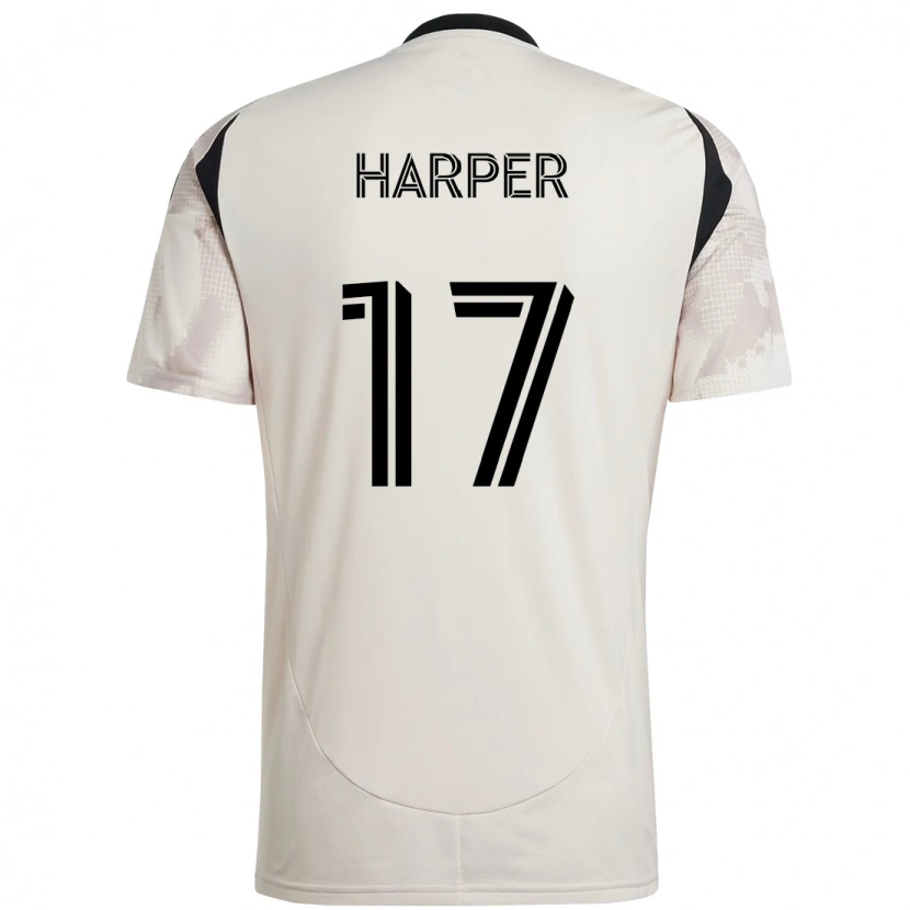 Danxen Barn Cameron Harper #17 Beige Svart Bortetrøye Drakt Trøye 2025/26 Skjorter T-Skjorte
