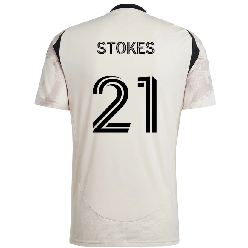 Danxen Barn Aidan Stokes #21 Beige Svart Bortetrøye Drakt Trøye 2025/26 Skjorter T-Skjorte