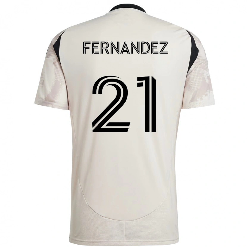 Danxen Barn Omir Fernandez #21 Beige Svart Bortetrøye Drakt Trøye 2025/26 Skjorter T-Skjorte