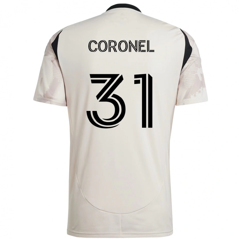 Danxen Barn Carlos Coronel #31 Beige Svart Bortetrøye Drakt Trøye 2025/26 Skjorter T-Skjorte