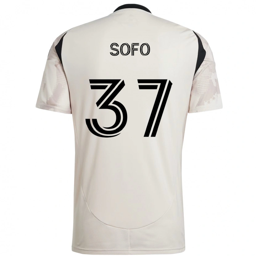 Danxen Barn Mohammed Sofo #37 Beige Svart Bortetrøye Drakt Trøye 2025/26 Skjorter T-Skjorte