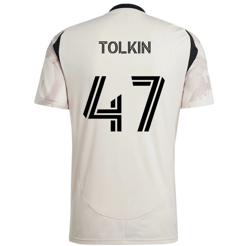 Danxen Barn John Tolkin #47 Beige Svart Bortetrøye Drakt Trøye 2025/26 Skjorter T-Skjorte