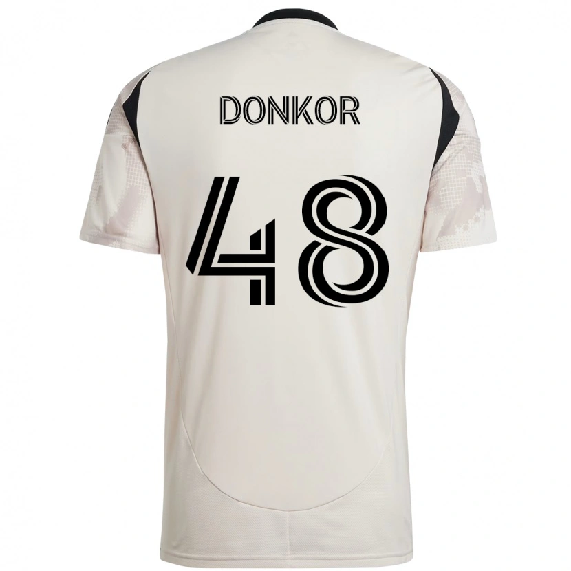 Danxen Barn Ronald Donkor #48 Beige Svart Bortetrøye Drakt Trøye 2025/26 Skjorter T-Skjorte