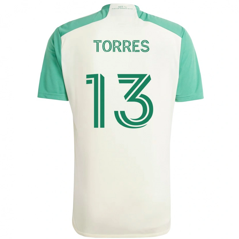 Danxen Barn Leo Torres #13 Hvit Grønn Bortetrøye Drakt Trøye 2025/26 Skjorter T-Skjorte