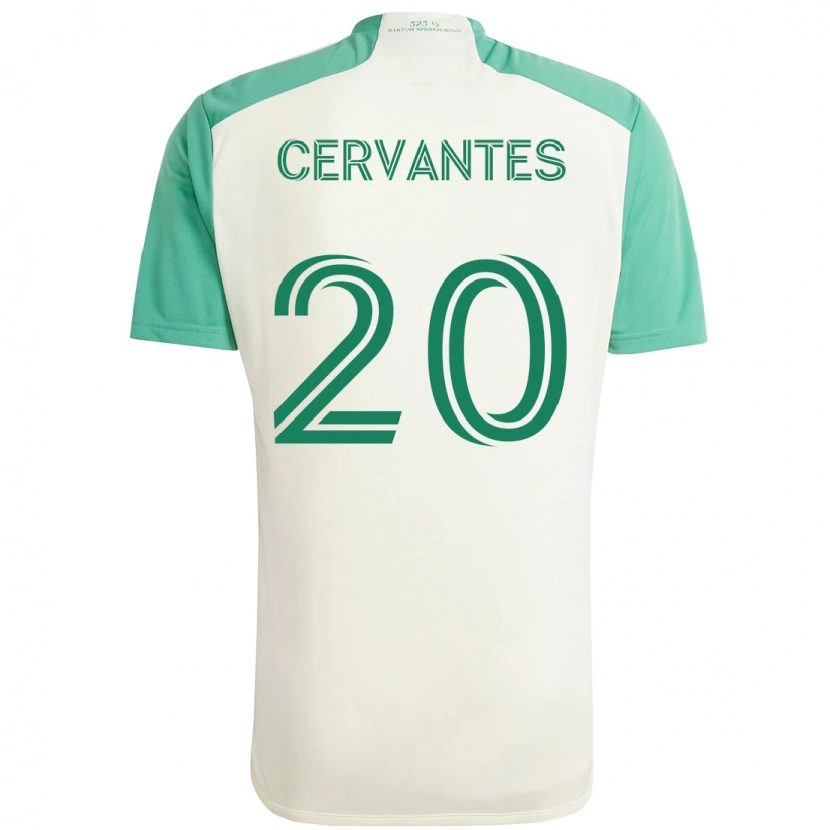 Danxen Barn Aaron Cervantes #20 Hvit Grønn Bortetrøye Drakt Trøye 2025/26 Skjorter T-Skjorte