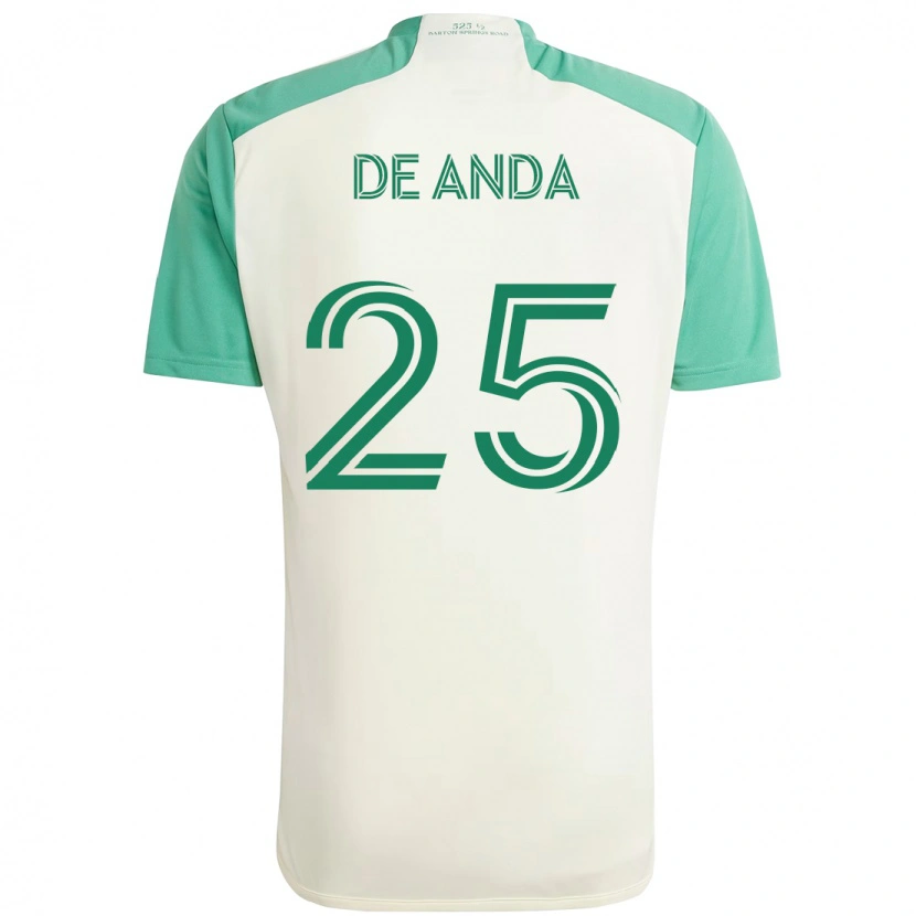 Danxen Barn Anthony De Anda #25 Hvit Grønn Bortetrøye Drakt Trøye 2025/26 Skjorter T-Skjorte