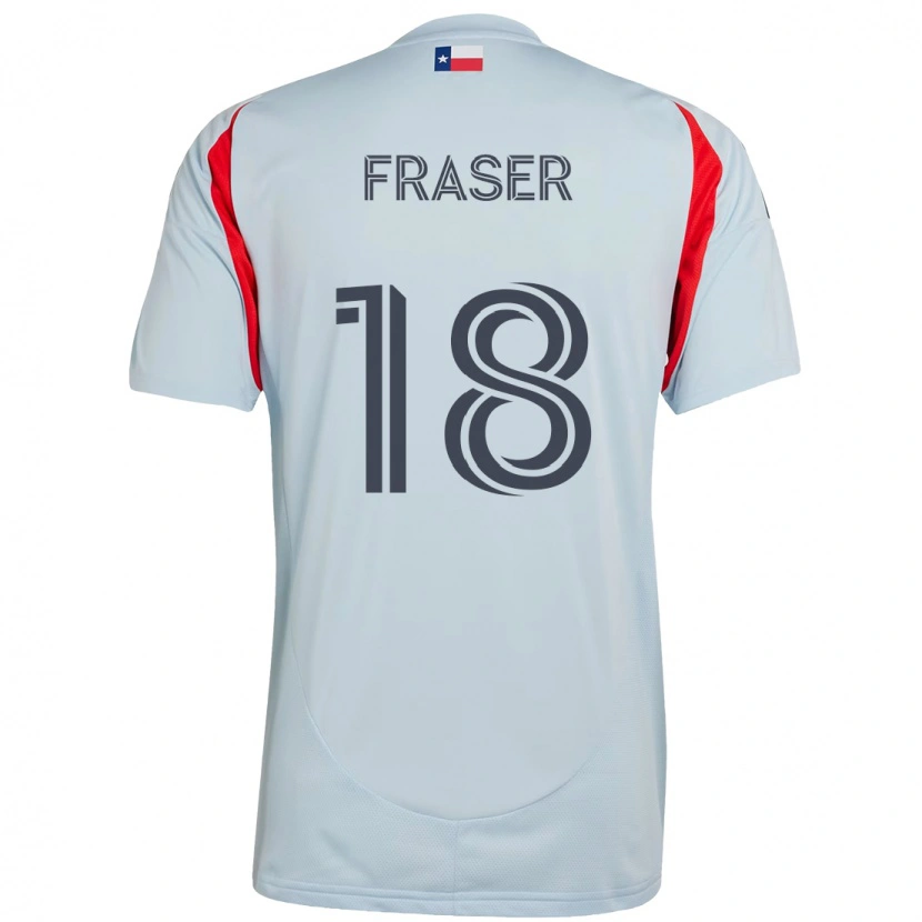 Danxen Barn Liam Fraser #18 Lyseblå Rød Bortetrøye Drakt Trøye 2025/26 Skjorter T-Skjorte