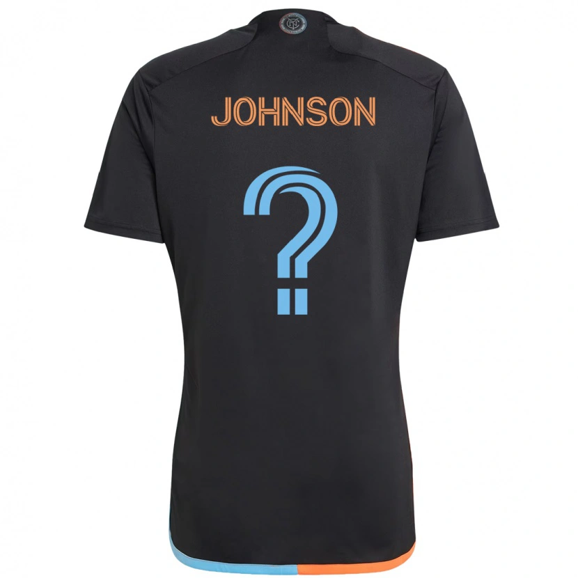 Danxen Barn Jabar Johnson #0 Svart Blå Oransje Bortetrøye Drakt Trøye 2025/26 Skjorter T-Skjorte