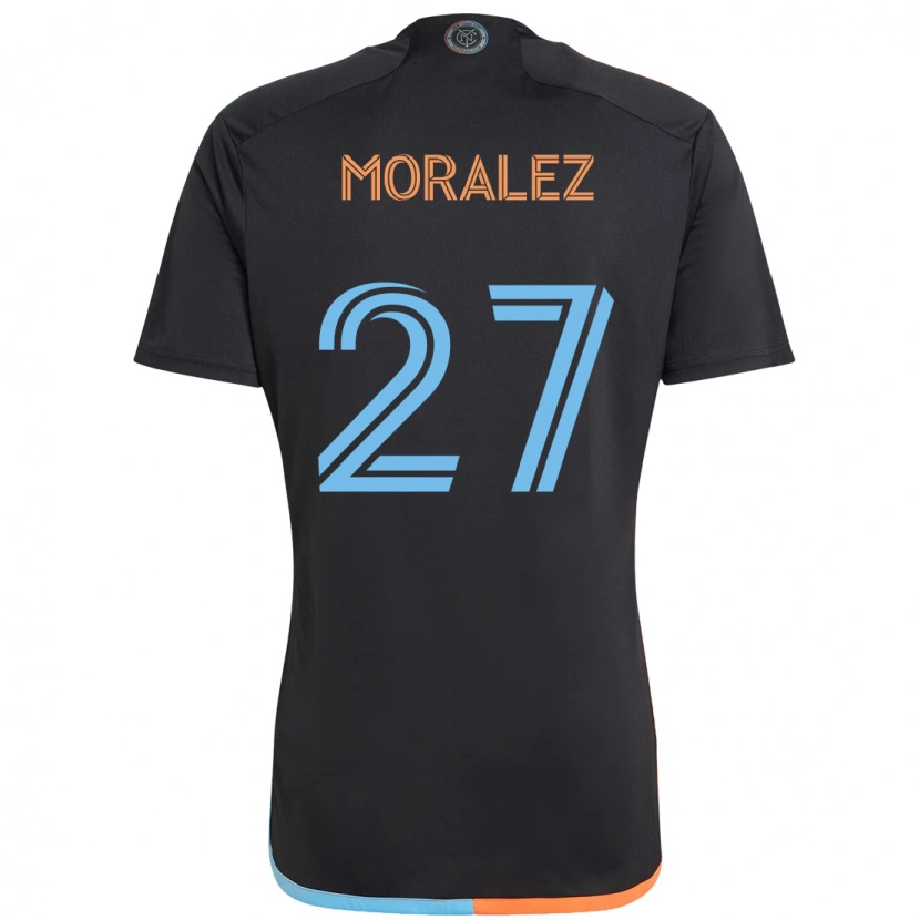 Danxen Barn Maxi Moralez #27 Svart Blå Oransje Bortetrøye Drakt Trøye 2025/26 Skjorter T-Skjorte