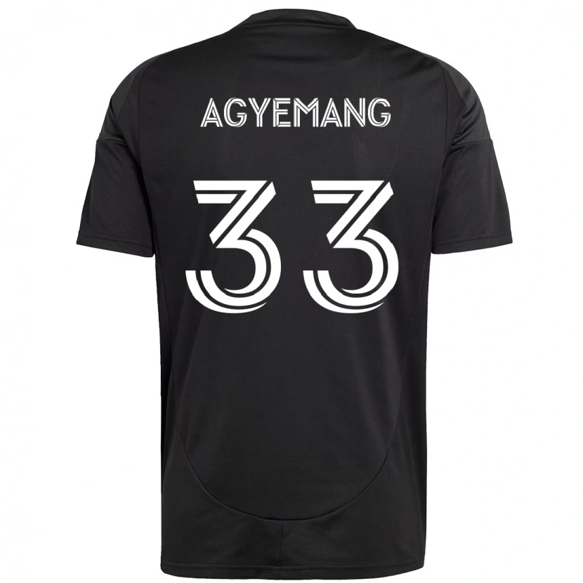 Danxen Barn Patrick Agyemang #33 Svart Hvit Bortetrøye Drakt Trøye 2025/26 Skjorter T-Skjorte