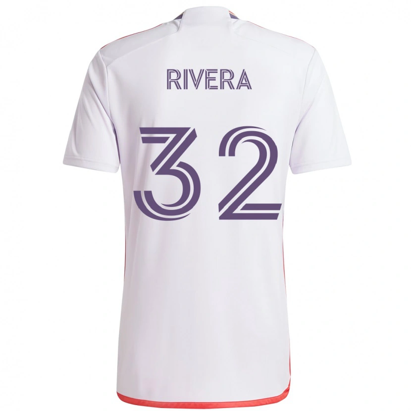 Danxen Barn Wilfredo Rivera #32 Hvit Lilla Bortetrøye Drakt Trøye 2025/26 Skjorter T-Skjorte