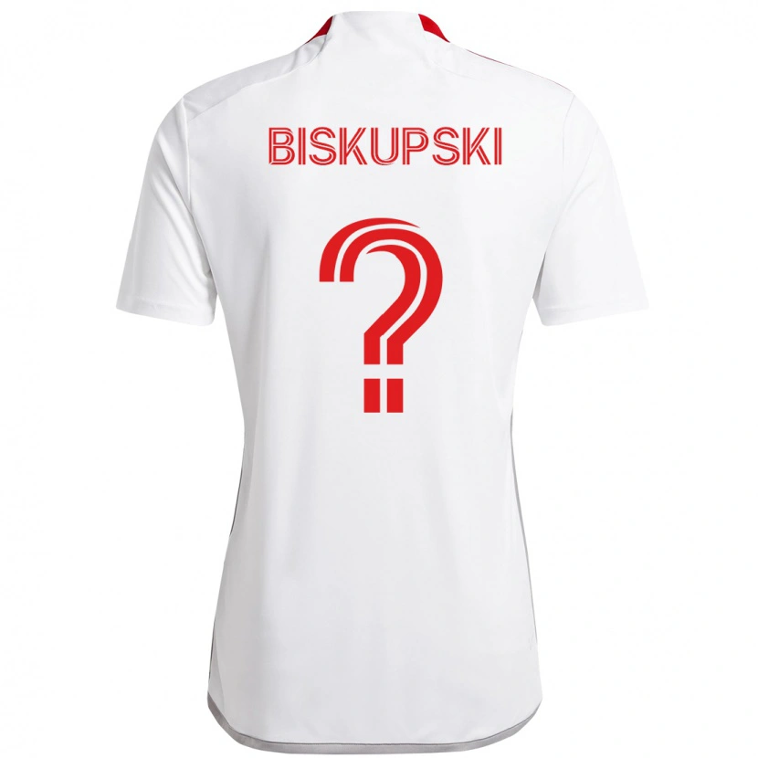 Danxen Barn Philip Biskupski #0 Hvit Rød Bortetrøye Drakt Trøye 2025/26 Skjorter T-Skjorte