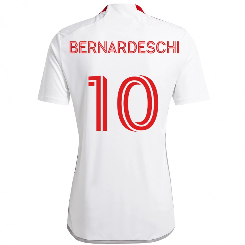 Danxen Barn Federico Bernardeschi #10 Hvit Rød Bortetrøye Drakt Trøye 2025/26 Skjorter T-Skjorte