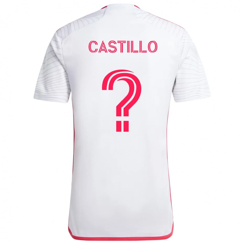 Danxen Barn Jayson Castillo #0 Hvit Magenta Bortetrøye Drakt Trøye 2025/26 Skjorter T-Skjorte
