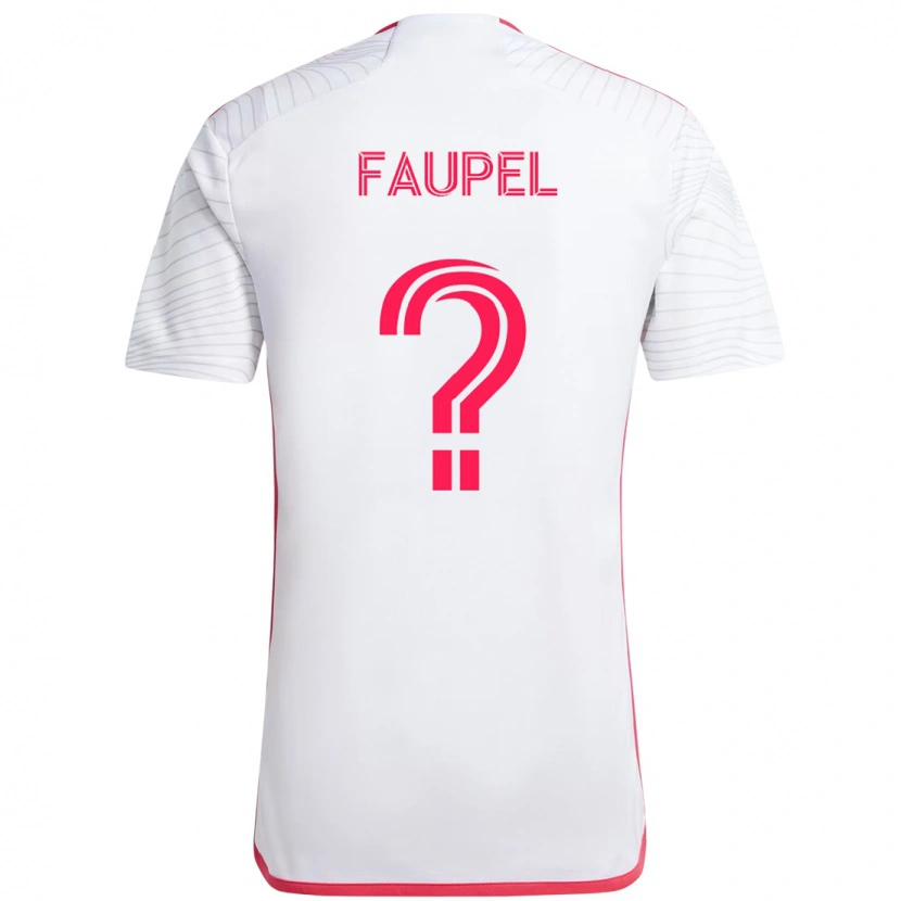 Danxen Barn Anthony Faupel #0 Hvit Magenta Bortetrøye Drakt Trøye 2025/26 Skjorter T-Skjorte
