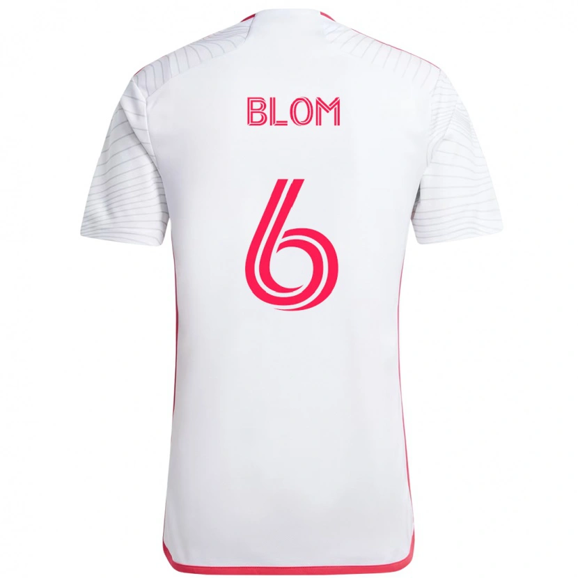 Danxen Barn Njabulo Blom #6 Hvit Magenta Bortetrøye Drakt Trøye 2025/26 Skjorter T-Skjorte