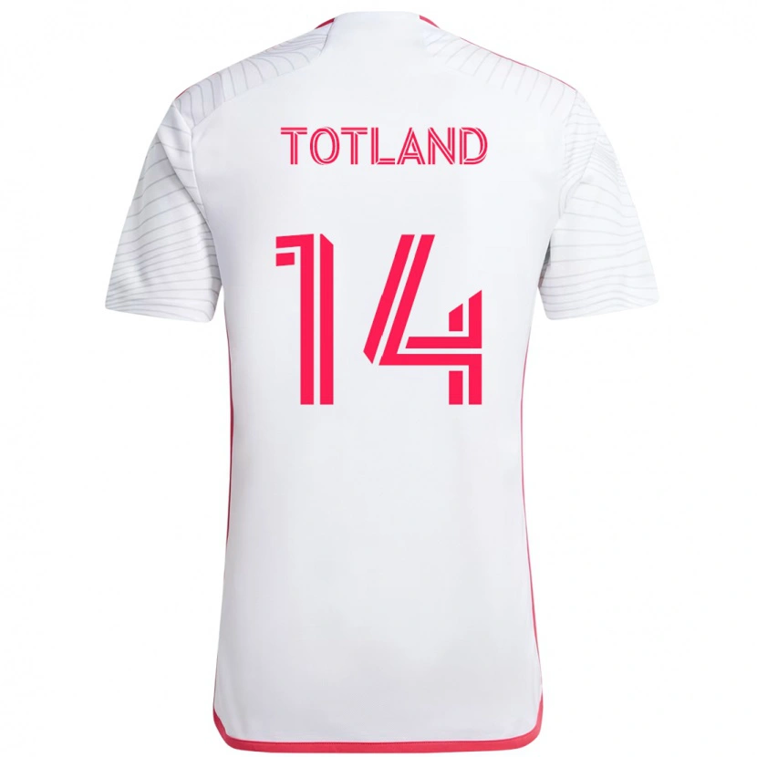 Danxen Barn Tomas Totland #14 Hvit Magenta Bortetrøye Drakt Trøye 2025/26 Skjorter T-Skjorte