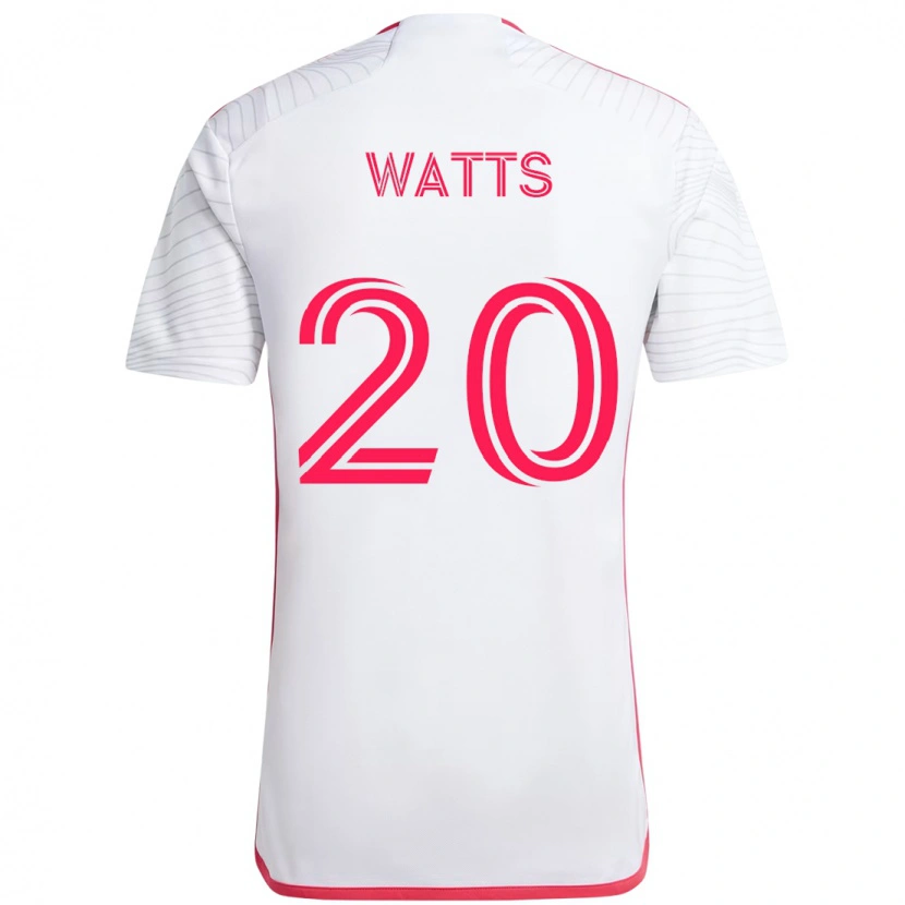 Danxen Barn Akil Watts #20 Hvit Magenta Bortetrøye Drakt Trøye 2025/26 Skjorter T-Skjorte