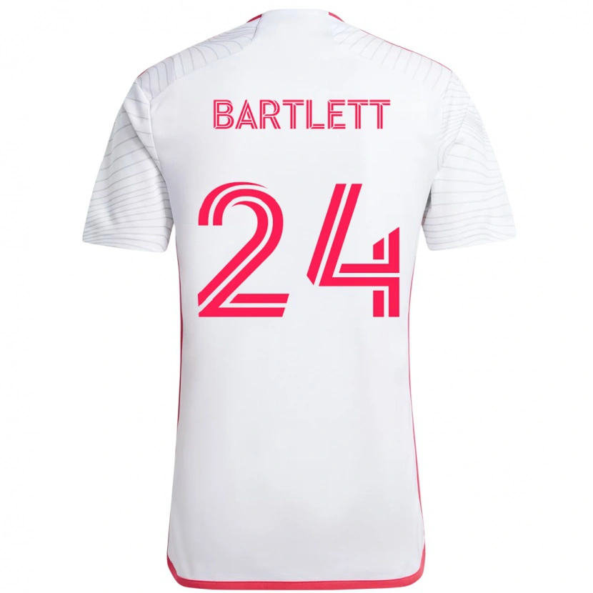 Danxen Barn Lucas Bartlett #24 Hvit Magenta Bortetrøye Drakt Trøye 2025/26 Skjorter T-Skjorte