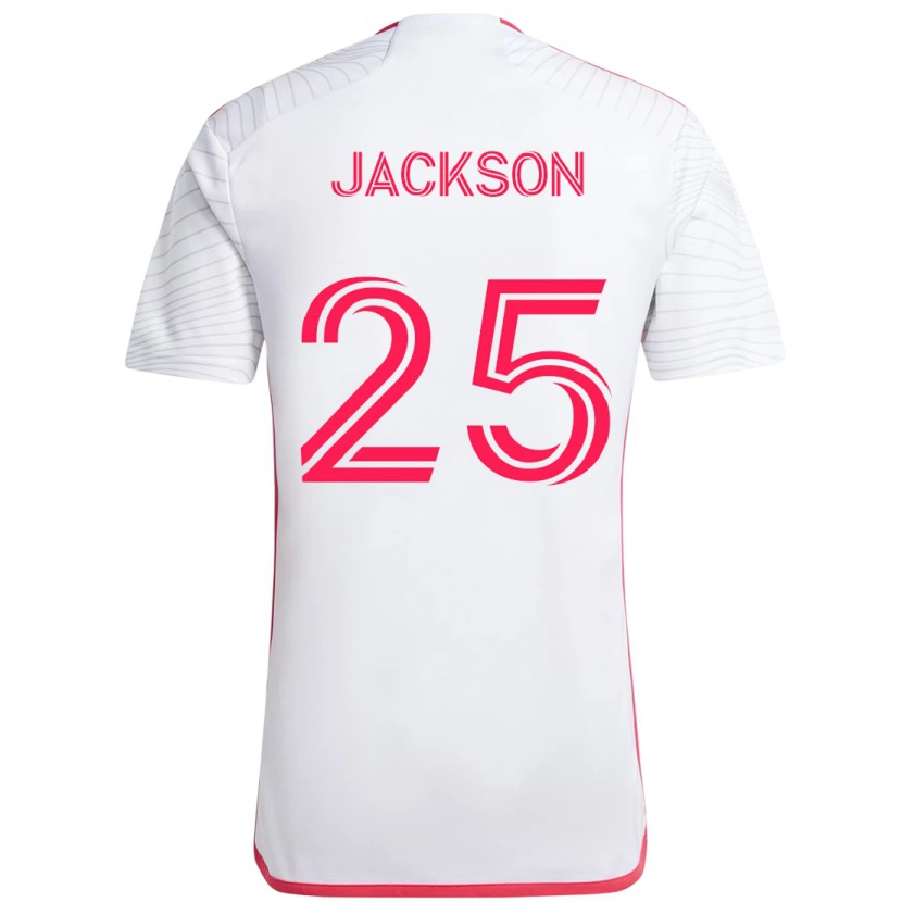 Danxen Barn Aziel Jackson #25 Hvit Magenta Bortetrøye Drakt Trøye 2025/26 Skjorter T-Skjorte