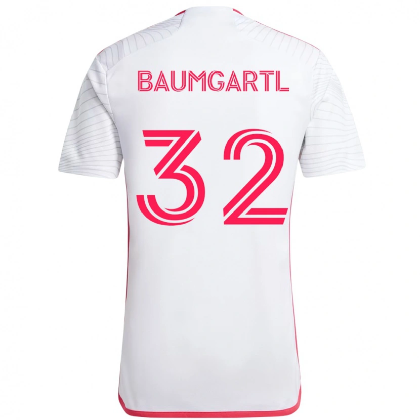 Danxen Barn Timo Baumgartl #32 Hvit Magenta Bortetrøye Drakt Trøye 2025/26 Skjorter T-Skjorte