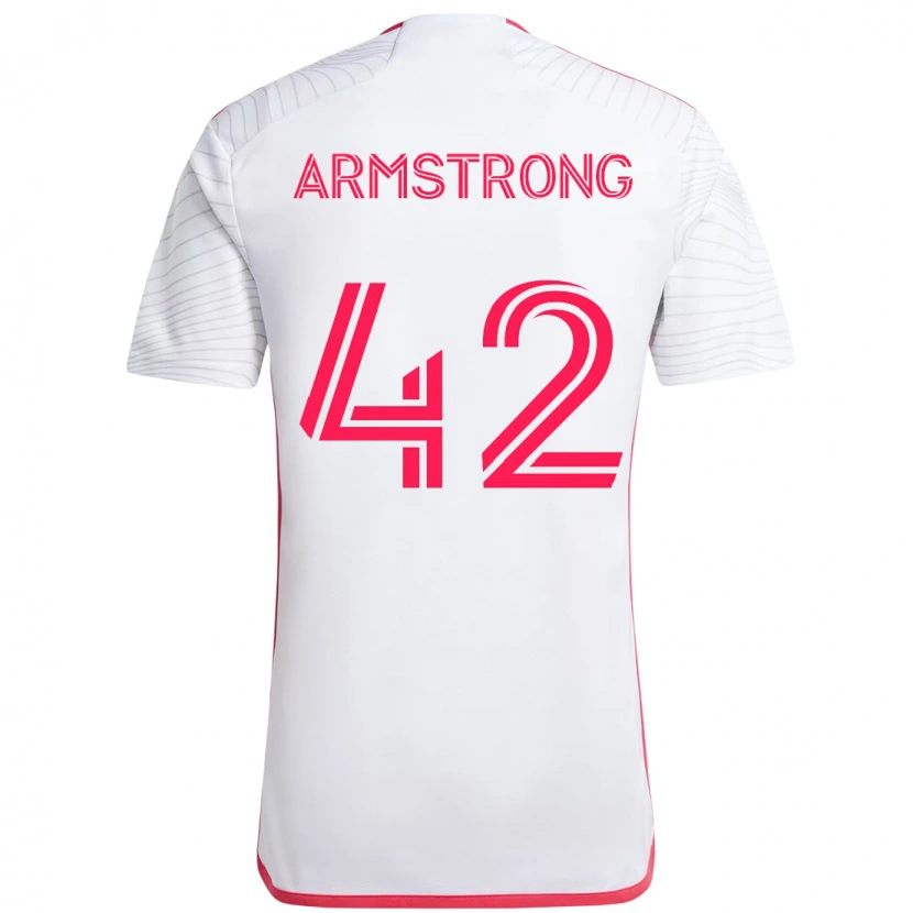 Danxen Barn Ezra Armstrong #42 Hvit Magenta Bortetrøye Drakt Trøye 2025/26 Skjorter T-Skjorte