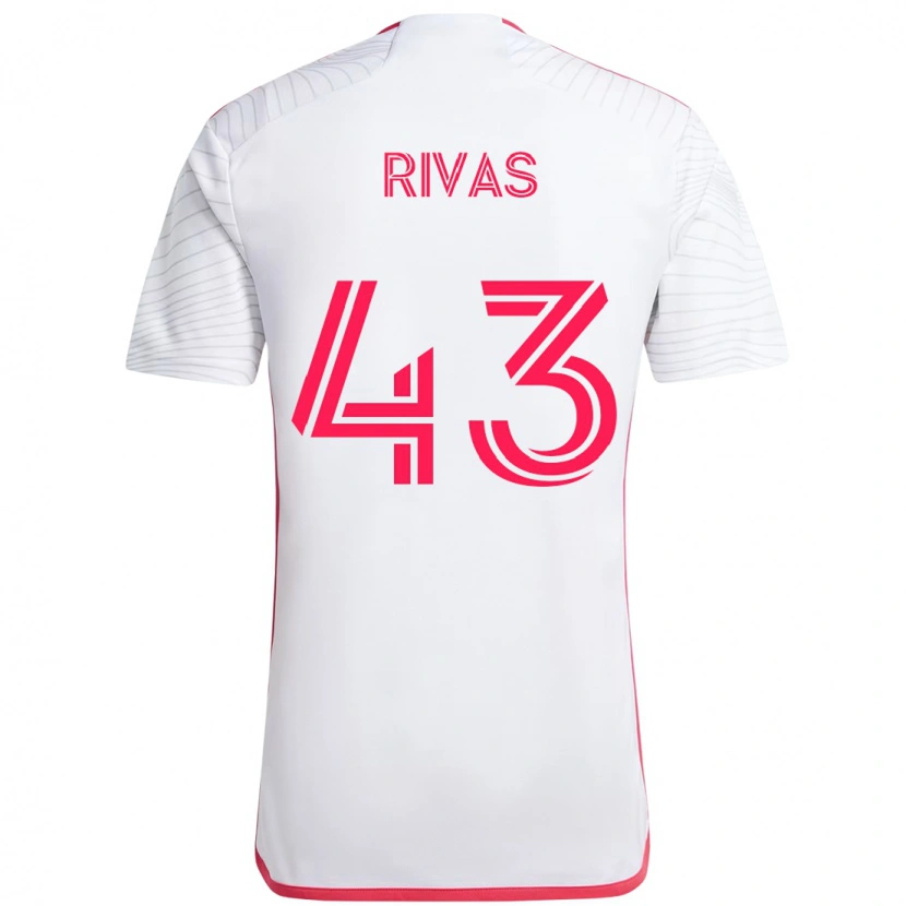 Danxen Barn Sergio Rivas #43 Hvit Magenta Bortetrøye Drakt Trøye 2025/26 Skjorter T-Skjorte