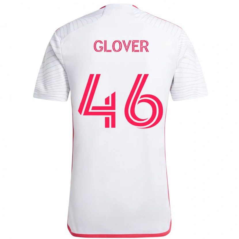 Danxen Barn Caden Glover #46 Hvit Magenta Bortetrøye Drakt Trøye 2025/26 Skjorter T-Skjorte
