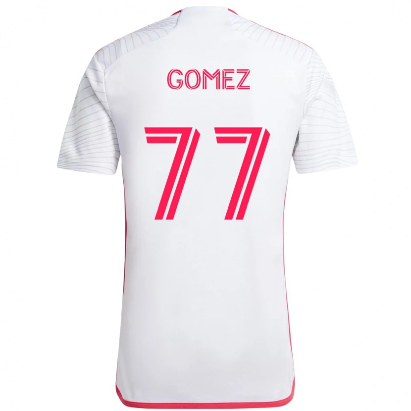Danxen Barn Sam Gomez #77 Hvit Magenta Bortetrøye Drakt Trøye 2025/26 Skjorter T-Skjorte