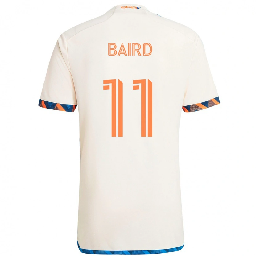 Danxen Barn Corey Baird #11 Hvit Blå Oransje Bortetrøye Drakt Trøye 2025/26 Skjorter T-Skjorte