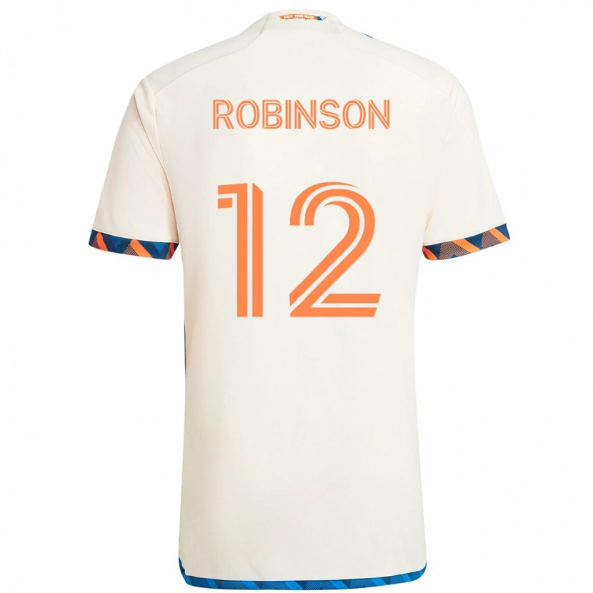 Danxen Barn Miles Robinson #12 Hvit Blå Oransje Bortetrøye Drakt Trøye 2025/26 Skjorter T-Skjorte