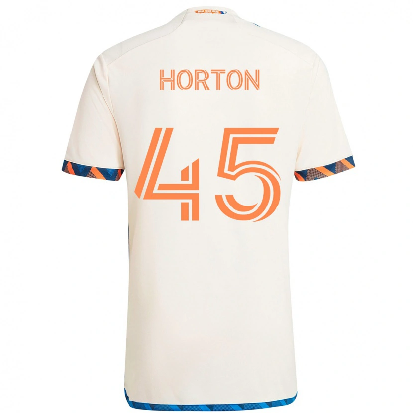 Danxen Barn Philip Horton #45 Hvit Blå Oransje Bortetrøye Drakt Trøye 2025/26 Skjorter T-Skjorte