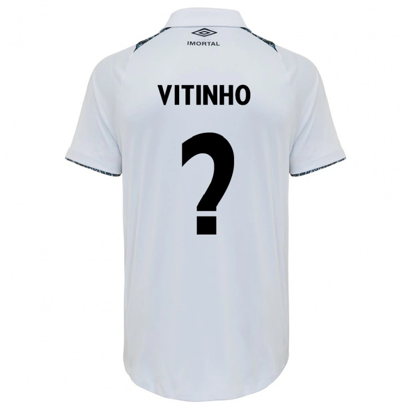 Danxen Barn Vitinho #0 Hvit Blå Bortetrøye Drakt Trøye 2025/26 Skjorter T-Skjorte