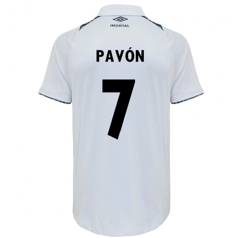 Danxen Barn Cristian Pavón #7 Hvit Blå Bortetrøye Drakt Trøye 2025/26 Skjorter T-Skjorte