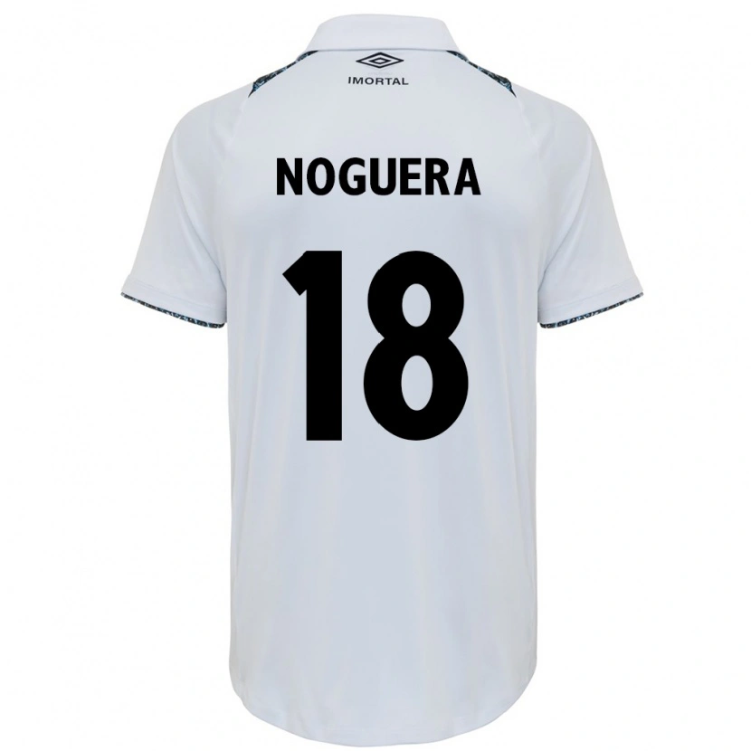 Danxen Barn Freddy Noguera #18 Hvit Blå Bortetrøye Drakt Trøye 2025/26 Skjorter T-Skjorte
