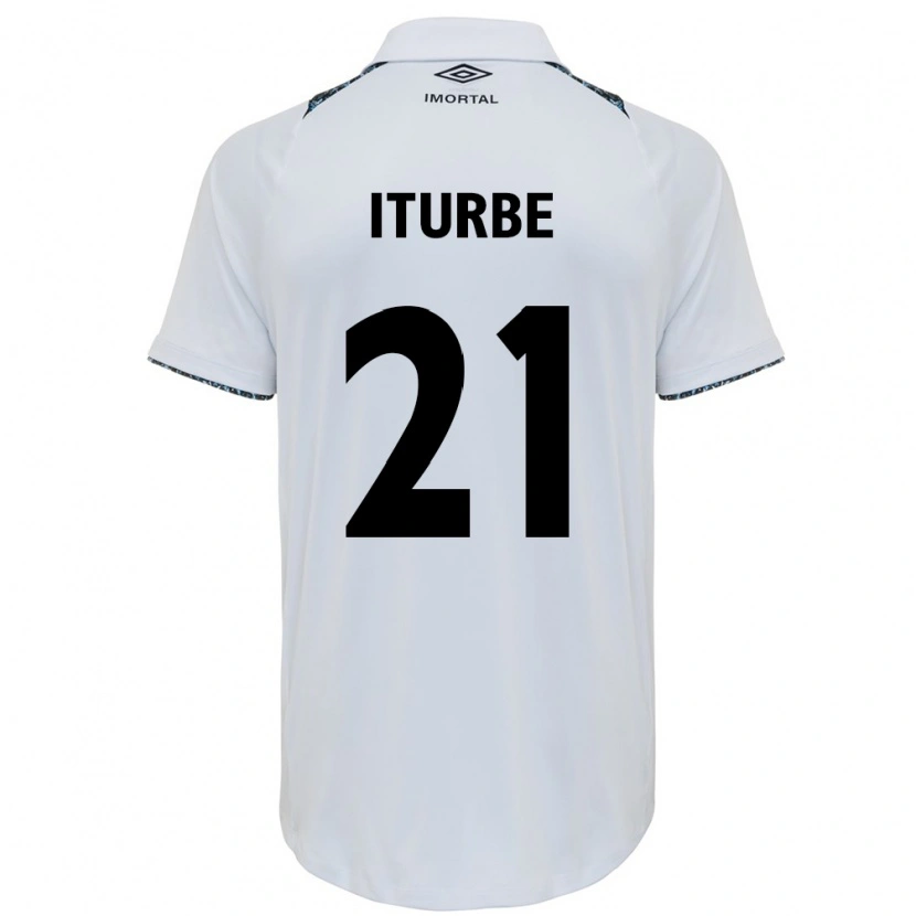 Danxen Barn Juan Iturbe #21 Hvit Blå Bortetrøye Drakt Trøye 2025/26 Skjorter T-Skjorte