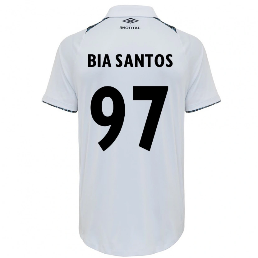 Danxen Barn Bia Santos #97 Hvit Blå Bortetrøye Drakt Trøye 2025/26 Skjorter T-Skjorte