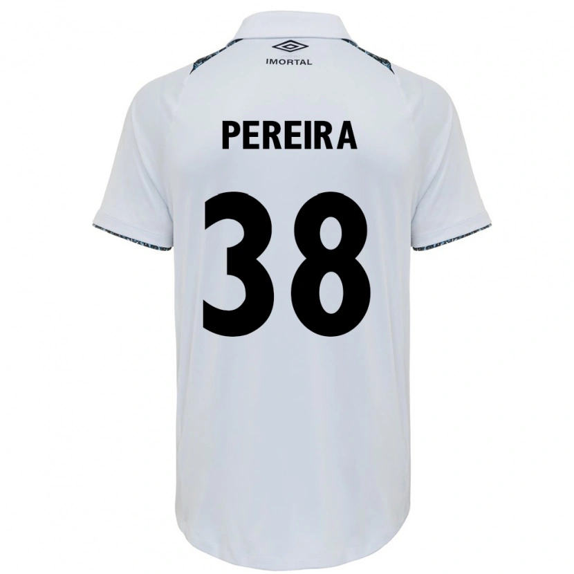 Danxen Barn Leo Pereira #38 Hvit Blå Bortetrøye Drakt Trøye 2025/26 Skjorter T-Skjorte