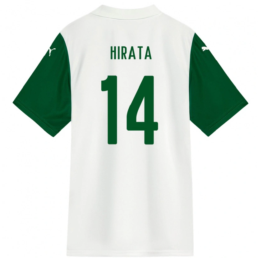 Danxen Barn Bruna Hirata #14 Hvit Grønn Bortetrøye Drakt Trøye 2025/26 Skjorter T-Skjorte
