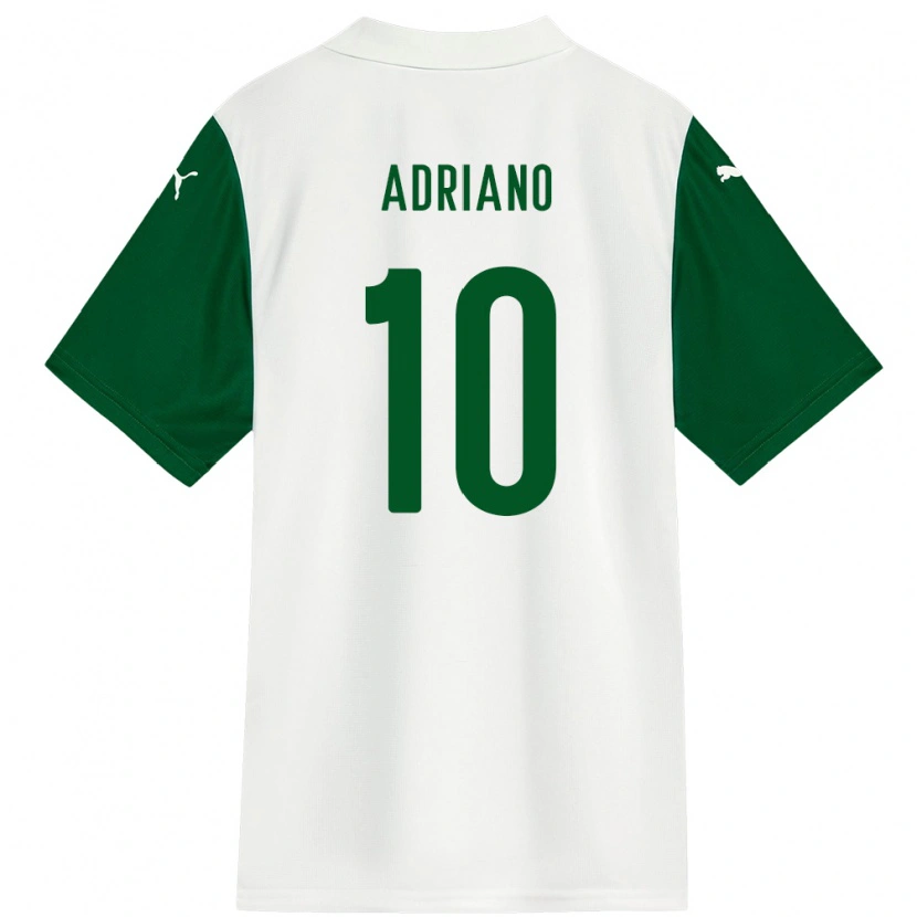 Danxen Barn Luiz Adriano #10 Hvit Grønn Bortetrøye Drakt Trøye 2025/26 Skjorter T-Skjorte