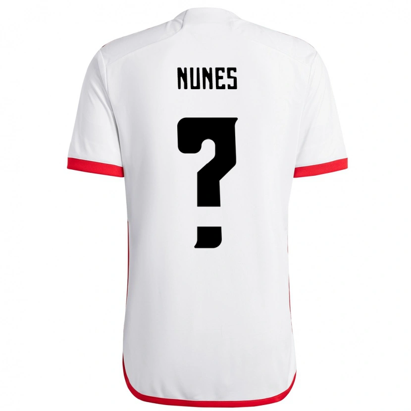 Danxen Barn Raphael Nunes #0 Hvit Rød Bortetrøye Drakt Trøye 2025/26 Skjorter T-Skjorte