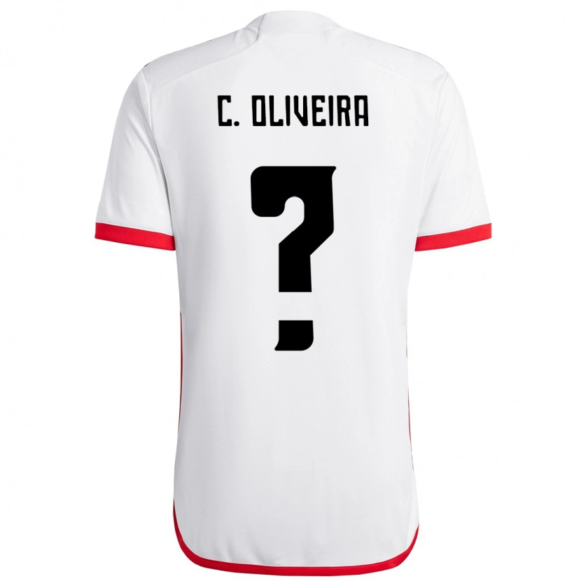 Danxen Barn Christian Oliveira #0 Hvit Rød Bortetrøye Drakt Trøye 2025/26 Skjorter T-Skjorte