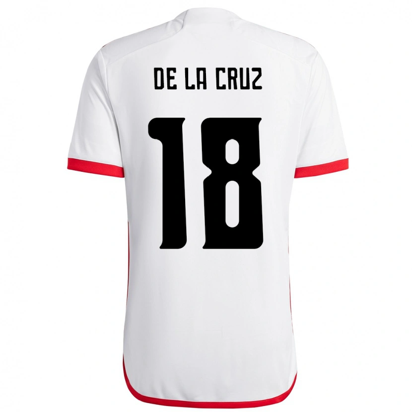Danxen Barn Nicolás De La Cruz #18 Hvit Rød Bortetrøye Drakt Trøye 2025/26 Skjorter T-Skjorte
