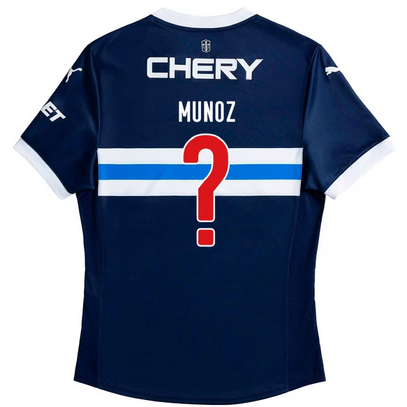 Danxen Barn Luis Muñoz #0 Kongeblå Hvit Bortetrøye Drakt Trøye 2025/26 Skjorter T-Skjorte