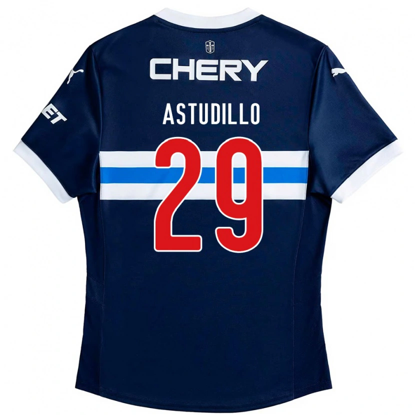 Danxen Barn Aaron Astudillo #29 Kongeblå Hvit Bortetrøye Drakt Trøye 2025/26 Skjorter T-Skjorte