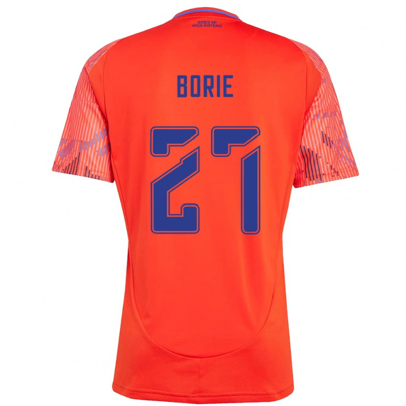 Danxen Barn Emilie Borie #27 Oransje Rød Bortetrøye Drakt Trøye 2025/26 Skjorter T-Skjorte