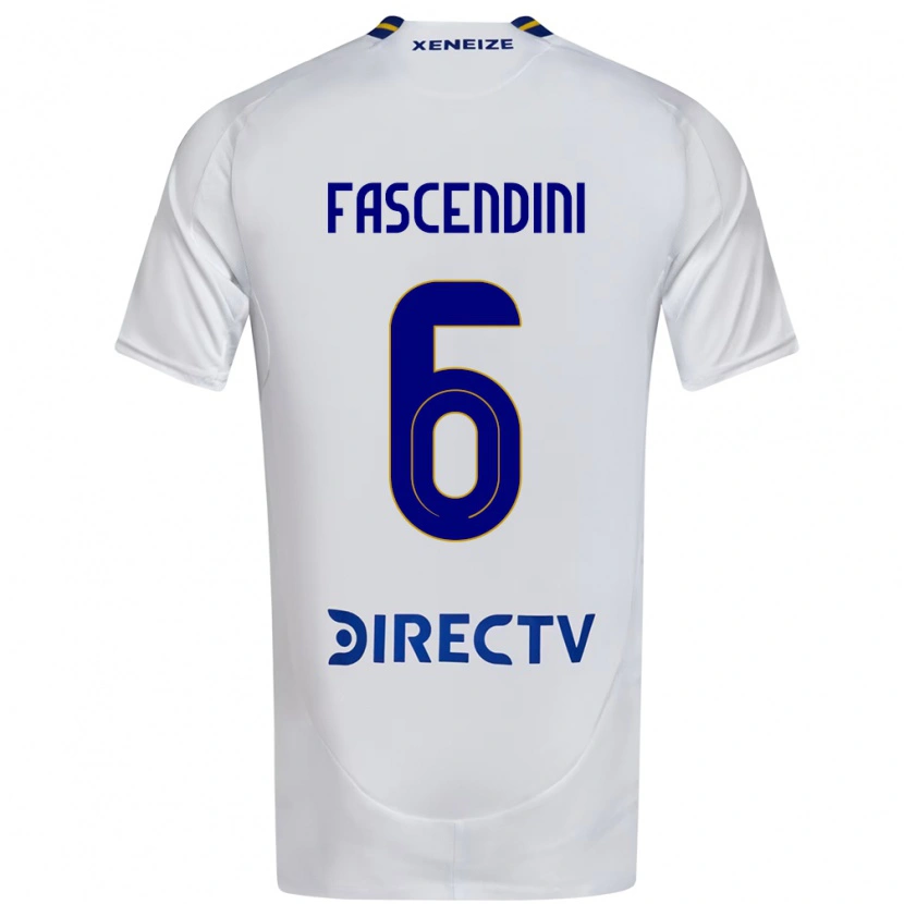 Danxen Barn Valentin Fascendini #6 Hvit Blå Bortetrøye Drakt Trøye 2025/26 Skjorter T-Skjorte