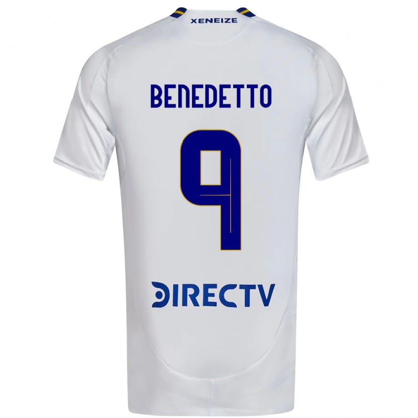 Danxen Barn Dario Benedetto #9 Hvit Blå Bortetrøye Drakt Trøye 2025/26 Skjorter T-Skjorte