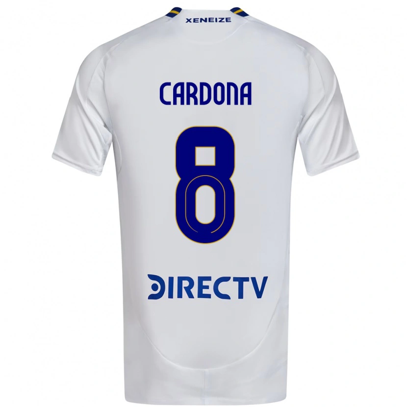 Danxen Barn Edwin Cardona #8 Hvit Blå Bortetrøye Drakt Trøye 2025/26 Skjorter T-Skjorte