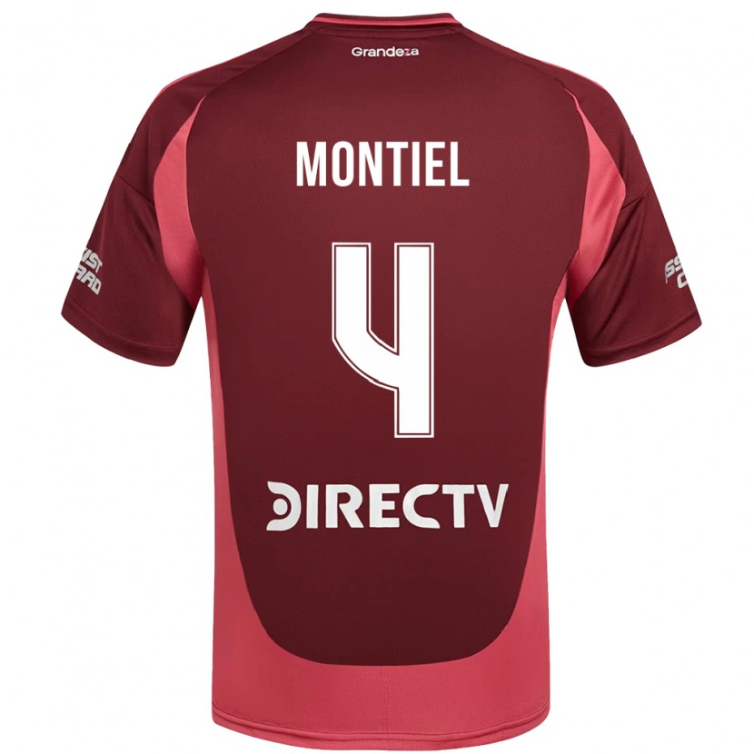 Danxen Barn Gonzalo Montiel #4 Burgunder Magenta Bortetrøye Drakt Trøye 2025/26 Skjorter T-Skjorte